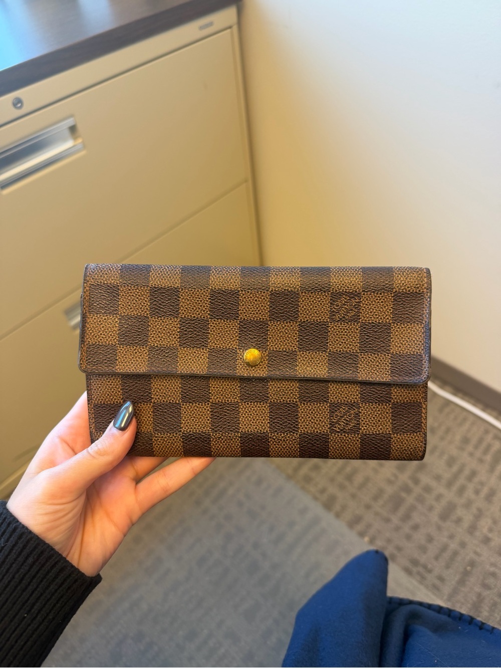 Louis Vuitton Damier Ebene Brown Checkered Continental Wallet